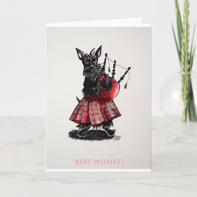 Bagpiper's best wishes card (Front)
