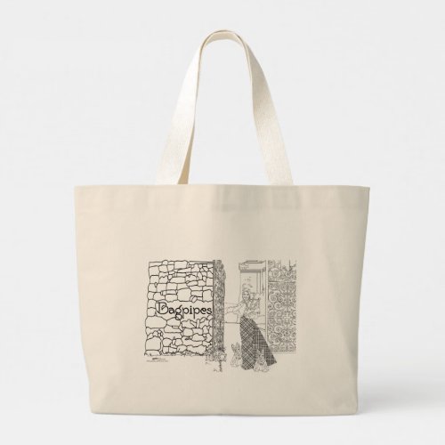 Bagpipes and Scotties in Scotland Tote Bag