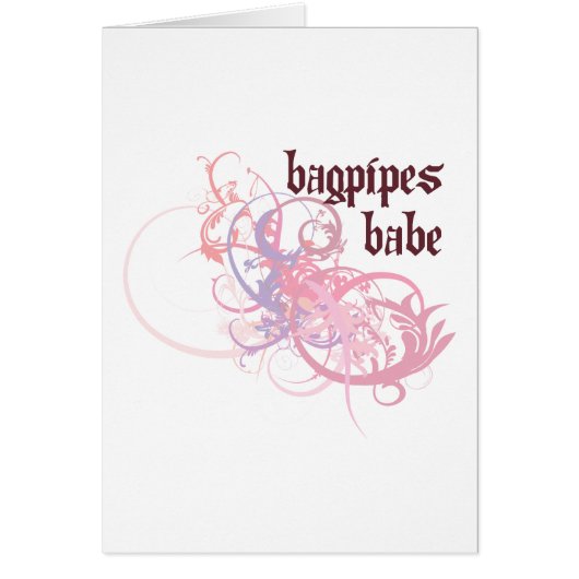 Bagpipes Babe Cards (Front)