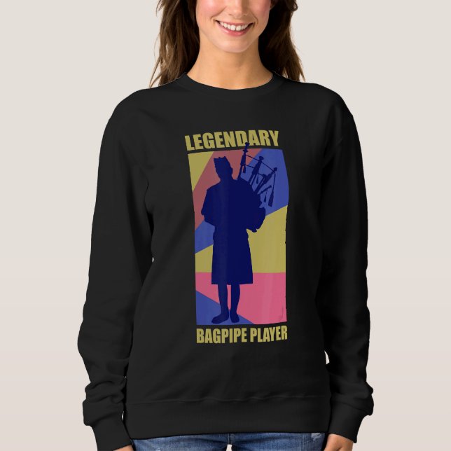 Bagpipes Bagpiper Wind Instrument Scotland Whistle Sweatshirt (Front)