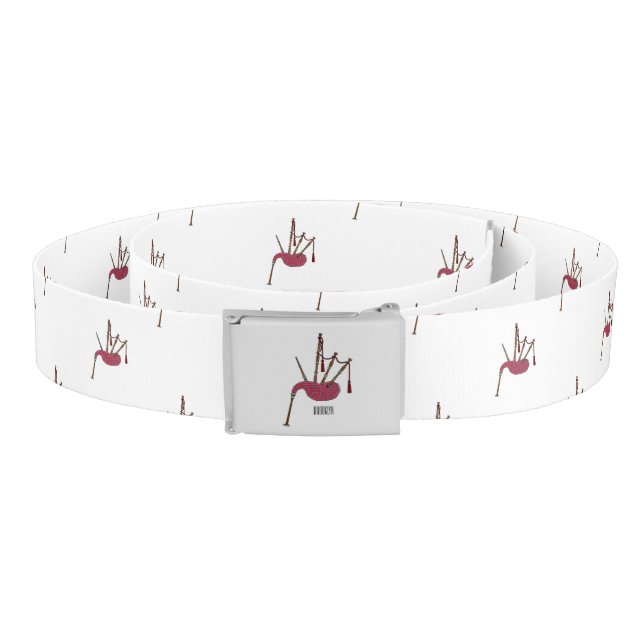 Bagpipes cartoon illustration  belt (Coil)