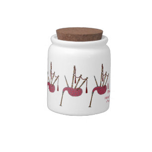 Bagpipes cartoon illustration candy jar