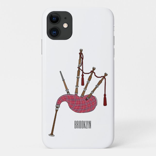 Bagpipes cartoon illustration  Case-Mate iPhone case (Back)