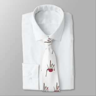 Bagpipes cartoon illustration neck tie