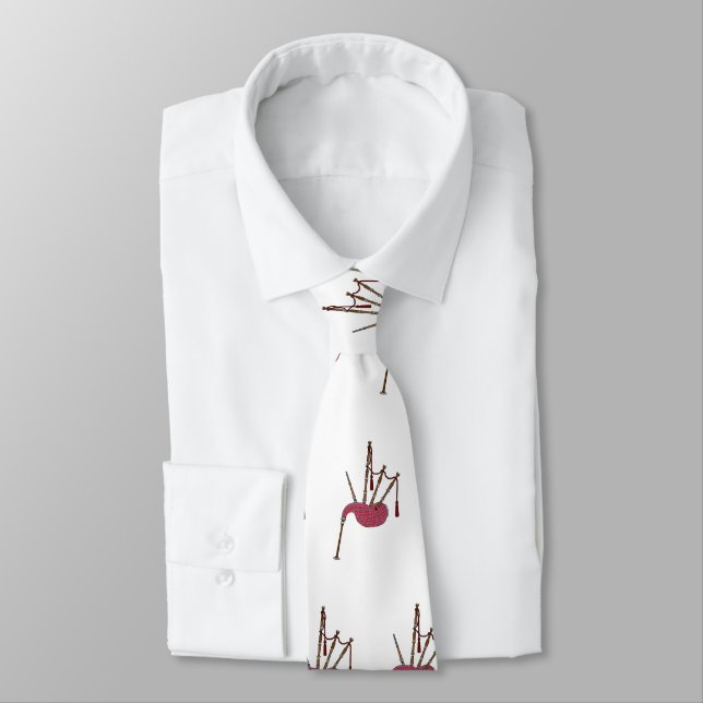 Bagpipes cartoon illustration  neck tie (Tied)