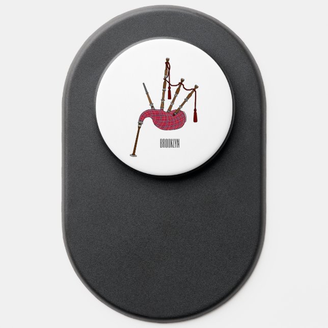 Bagpipes cartoon illustration  PopSocket (Popsocket)