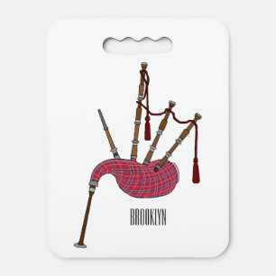 Bagpipes cartoon illustration  seat cushion