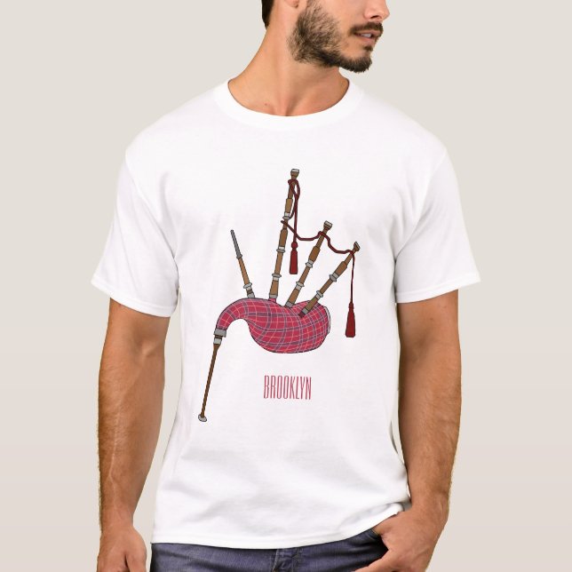 Bagpipes cartoon illustration  T-Shirt (Front)