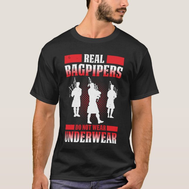 Bagpipes For Bagpiperist Bagpipe Player Bagpiping  T-Shirt (Front)