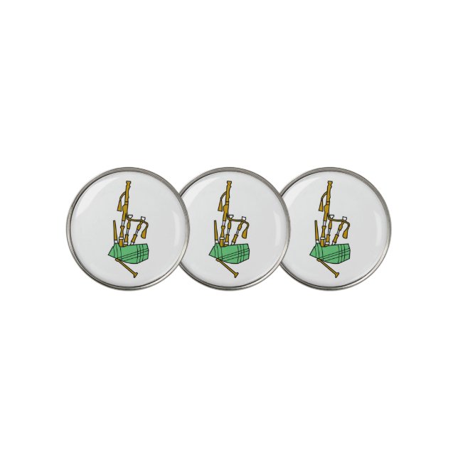 Bagpipes Golf Ball Marker (3 Up)