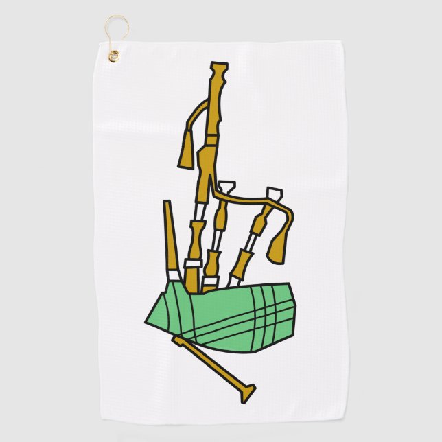 Bagpipes Golf Towel (Front)