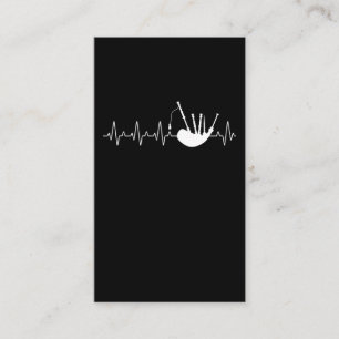 Bagpipes Heartbeat Musician Bagpipe Player Business Card