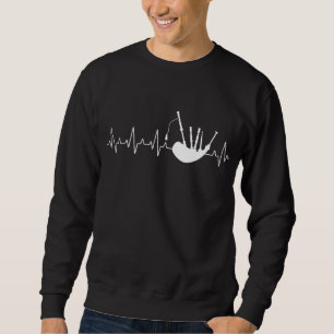 Bagpipes Heartbeat Musician Bagpipe Player Sweatshirt