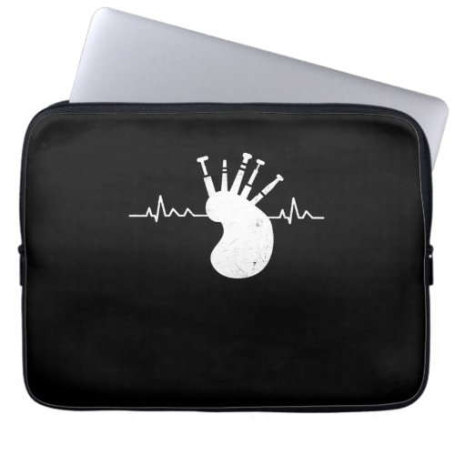 Bagpipes Heartbeat Scotland Pulse Laptop Sleeve