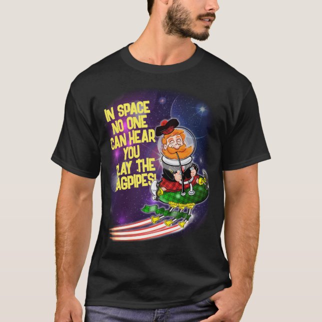 BAGPIPES IN SPACE! T-Shirt (Front)