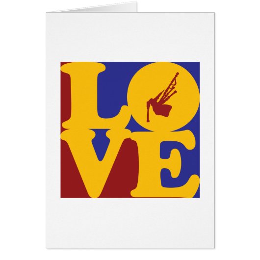 Bagpipes Love Cards (Front)