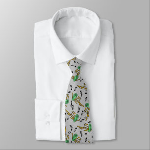 Bagpipes Music Note Pattern Neck Tie