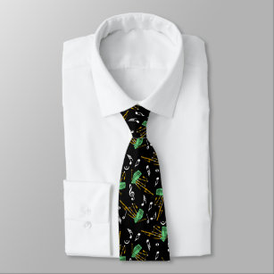 Bagpipes Music Note Pattern Neck Tie