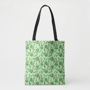 Bagpipes Music Note Pattern Tote Bag