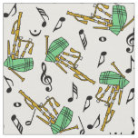Bagpipes Music Notes Pattern  Fabric