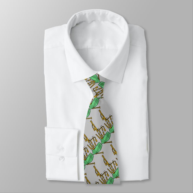 Bagpipes Neck Tie (Tied)