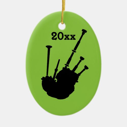 Bagpipes Personalized Music Christmas Ornament