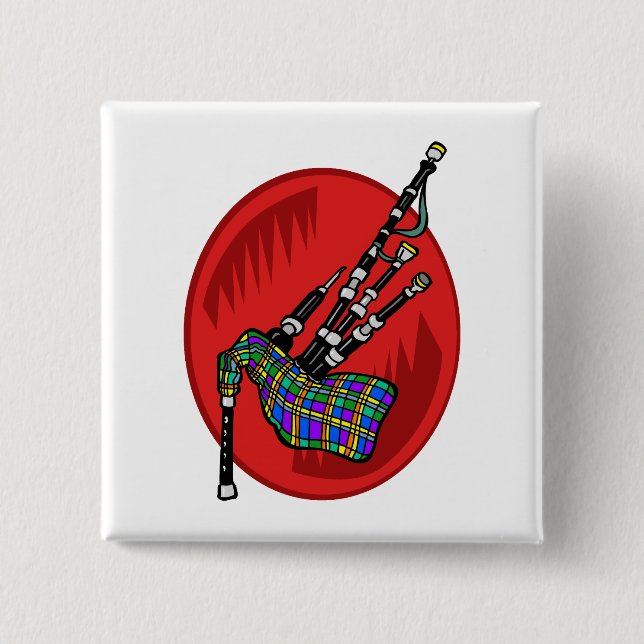 Bagpipes Pinback Button (Front)