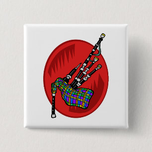 Bagpipes Pinback Button