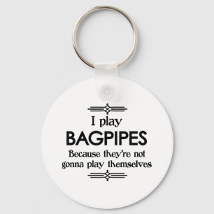 Bagpipes - Play Itself Funny Deco Music Keychain