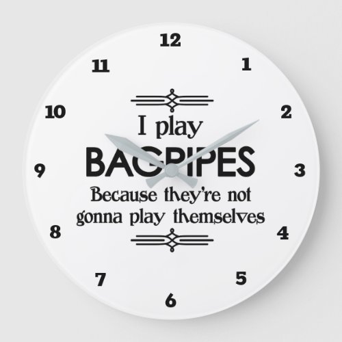 Bagpipes _ Play Itself Funny Deco Music Large Clock