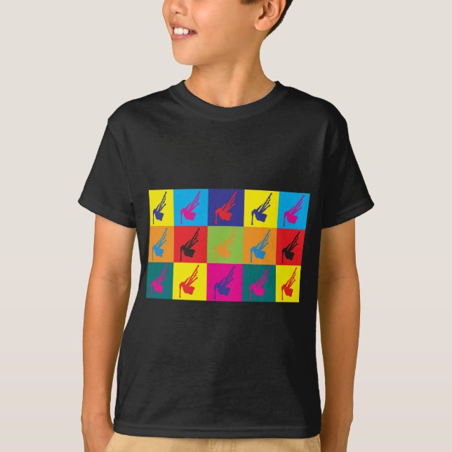 Bagpipes Pop Art T-Shirt (Front)