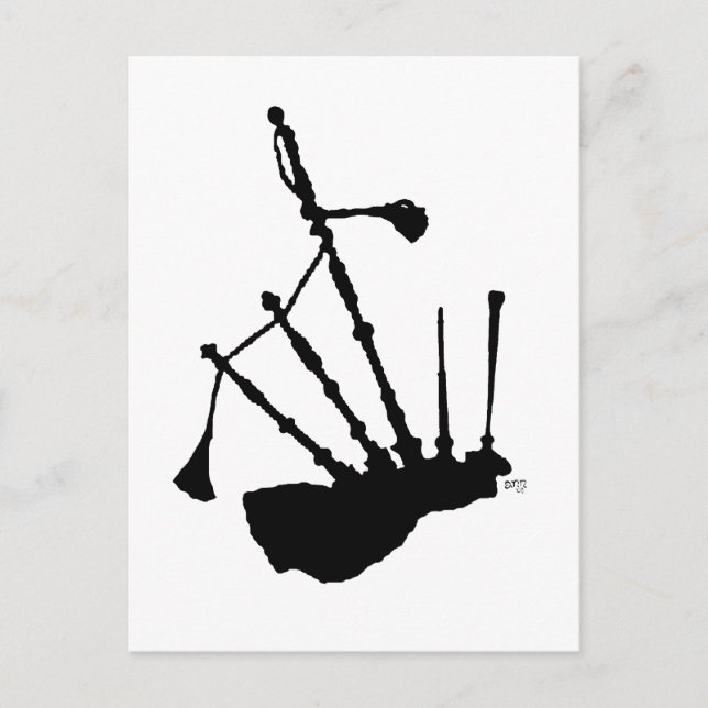 Bagpipes Silhouette Postcard (Front)