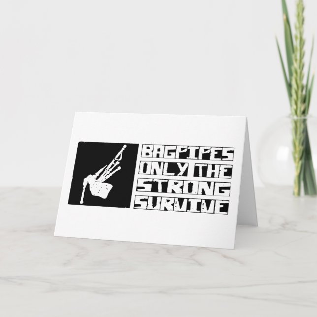 Bagpipes Survive Card (Front)