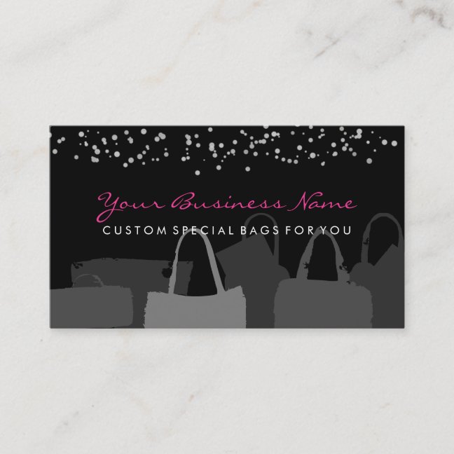 Bags Drawing Black Business Card