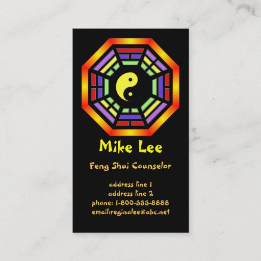 Customizable Bagua Business Cards