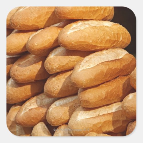 Baguette bread for sale in street by hawker square sticker