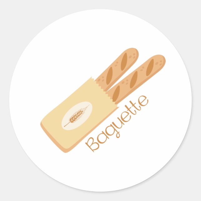 Baguette Classic Round Sticker (Front)