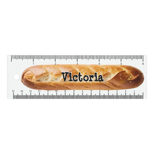 Baguette French Bread Stick Food Picture Custom Ruler (Front)
