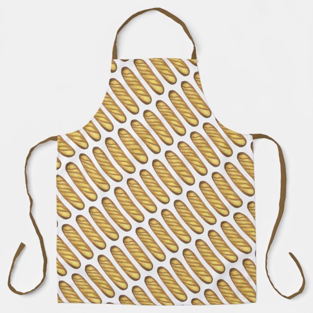 Baguette French Loaf of Bread Bakery Boulangerie Apron (Front)