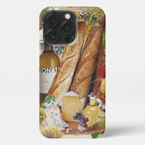 Baguette wine and cheese iPhone 13 pro case