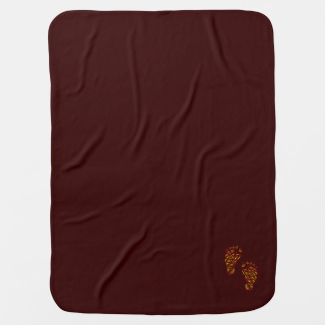 Bagy Footprints Swaddle Blanket (Front)