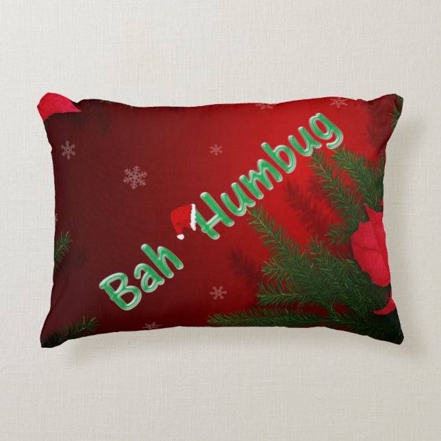 Bah Humbug Accent Pillow (Front)