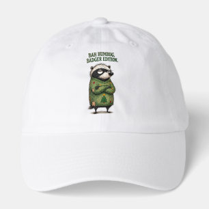 Bah Humbug Badger Edition Funny Honey Badger  Hat