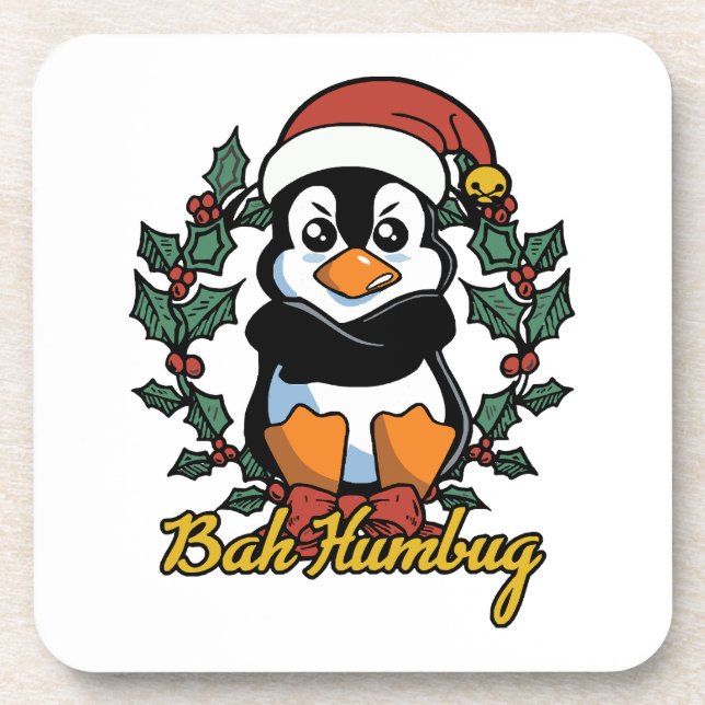 Bah Humbug Beverage Coaster (Front)