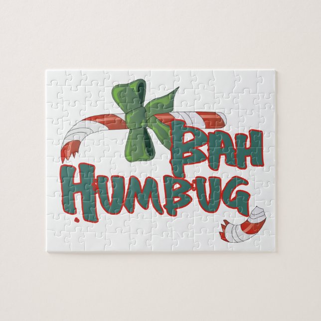 Bah Humbug! broken candy cane Jigsaw Puzzle (Horizontal)