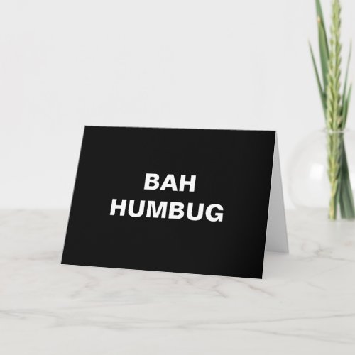Bah Humbug Christmas Holiday Card