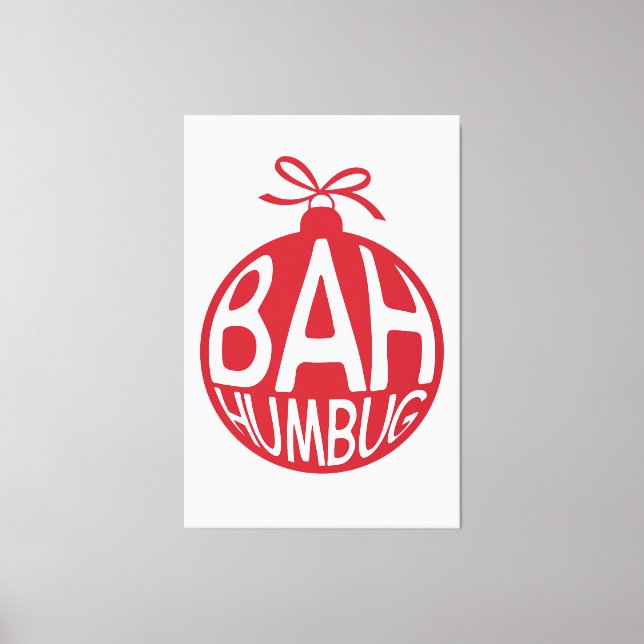 Bah Humbug Christmas Ornaments Decoration Snowflak Canvas Print (Front)