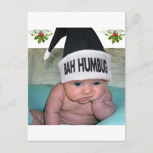Bah Humbug Christmas Sucks Holiday Postcard