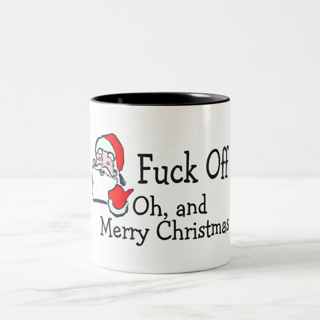 Bah Humbug Christmas Two-Tone Coffee Mug (Center)