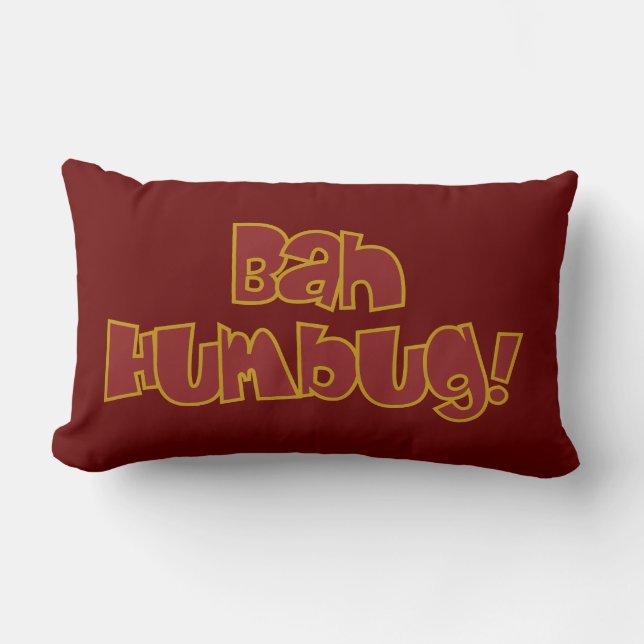 BAH HUMBUG! custom throw pillow (Front)